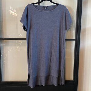 Size Small Blue Eileen Fisher Washable Jewel Neck Summer Beachwear Dress